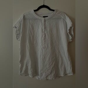 Quince 100% Organic Gauze Roll Sleeve Shirt